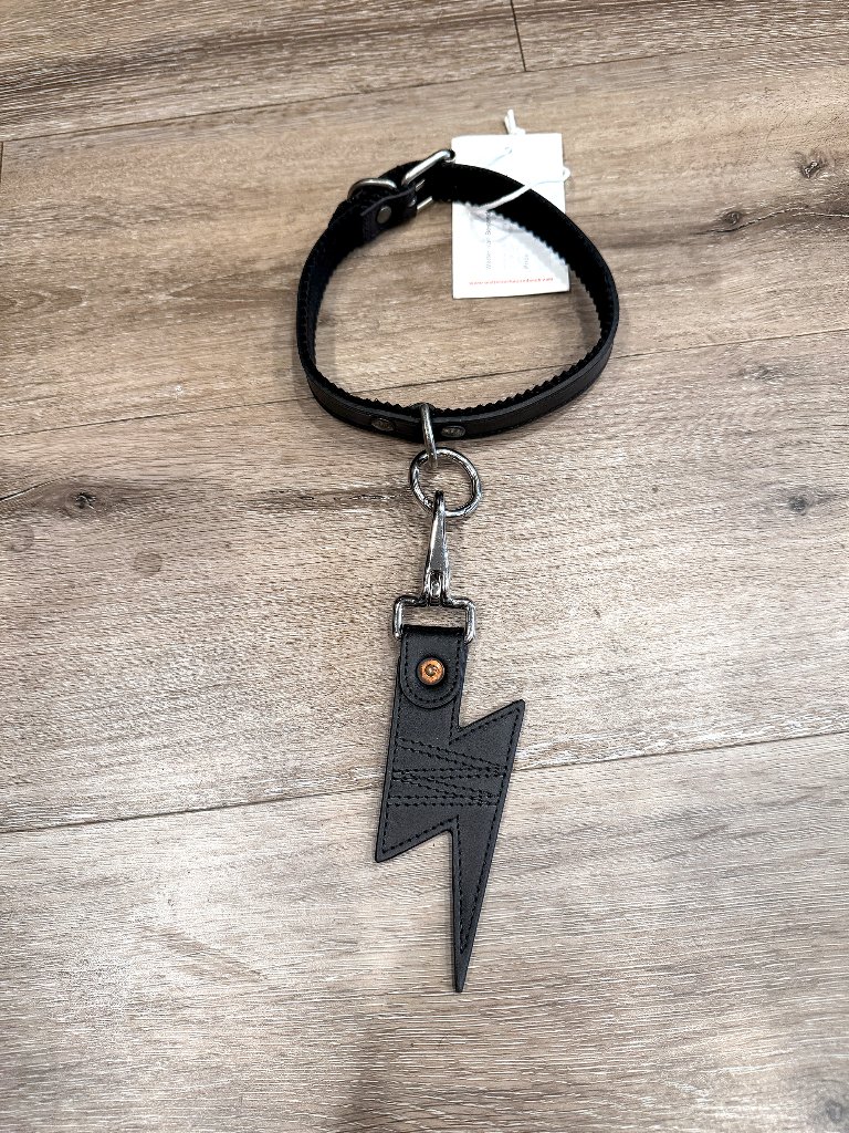 Walter Van Beirendonck Aw22 "Bolt + Hook" Leather Keychain & Dog Collar Set